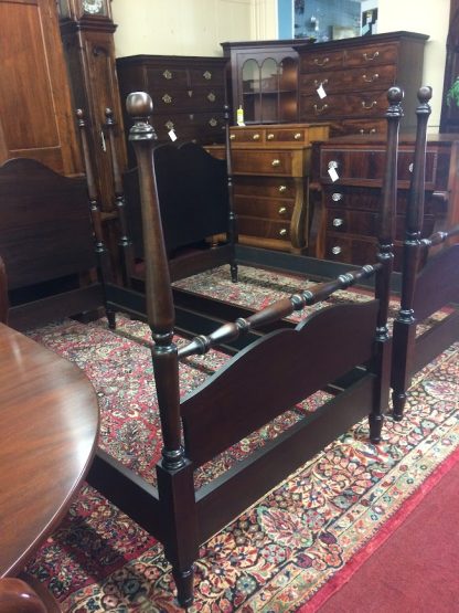 Vintage Twin Beds, Pair of Vintage Twin Beds, Mahogany Twin Beds - Image 6