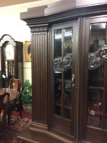 Monumental Antique Bookcase, Oak Bookcase Cabinet, Large Bookcase - Image 9