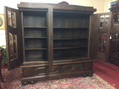 Monumental Antique Bookcase, Oak Bookcase Cabinet, Large Bookcase - Image 7