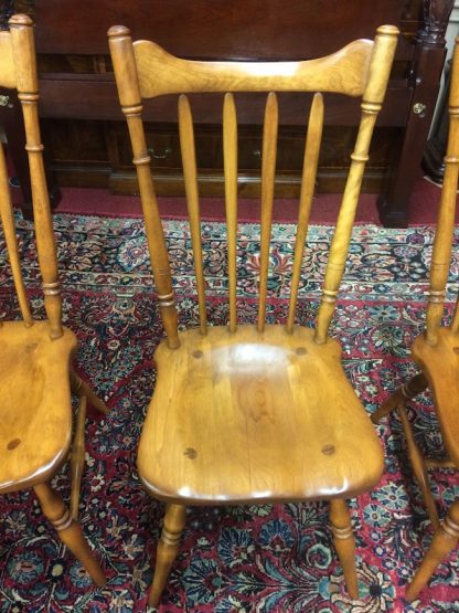 Vintage Cushman Dining Chairs, Wooden Dining Chairs, Set of Four - Image 3