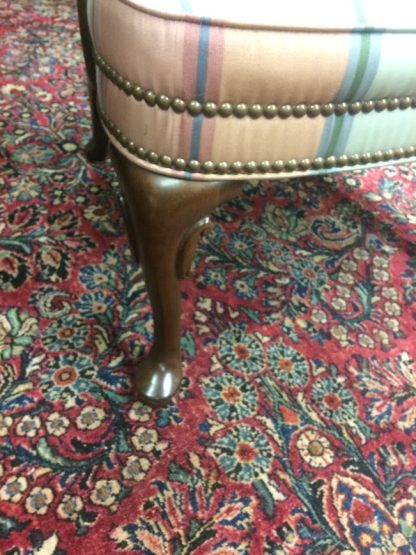 Vintage Lolling Chairs, Accent Chairs, Striped Arm Chairs, Gooseneck Arm Chairs - Image 7