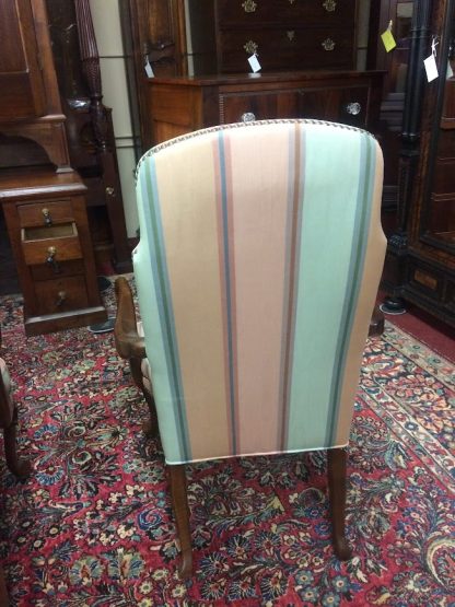 Vintage Lolling Chairs, Accent Chairs, Striped Arm Chairs, Gooseneck Arm Chairs - Image 4