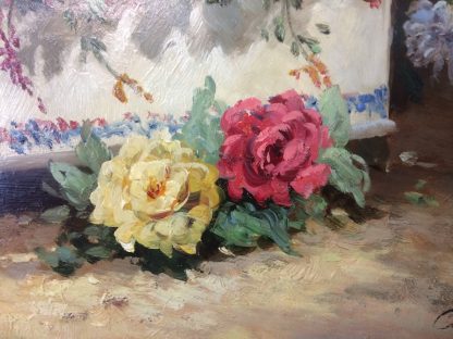 Vintage Painting, Framed Floral Painting, Signed Spring Floral Painting - Image 4