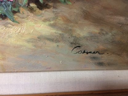 Vintage Painting, Framed Floral Painting, Signed Spring Floral Painting - Image 3
