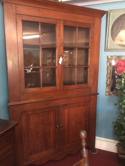 Antique Corner Cabinet, Early Corner Cupboard, Primitive Corner Cabinet