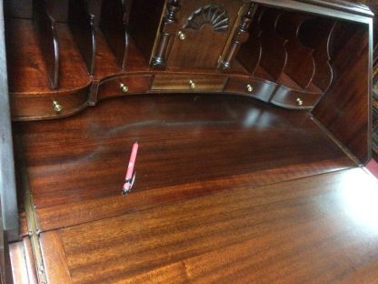 Vintage Mahogany Secretary Desk, Governor Winthrop Desk, Two Piece Secretary Desk - Image 3