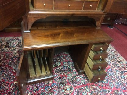 Antique Bankers Desk, Victorian Secretary Desk, Large Secretary Desk with Storage