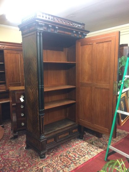 Antique Wardrobe, Victorian Wardrobe, Linen Press, Walnut Wardrobe