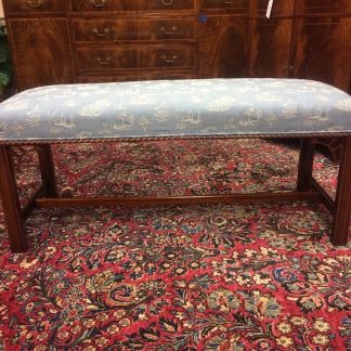 Vintage Mahogany Bench, Chippendale Style Bench, End of Bed Bench