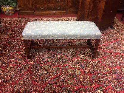 Vintage Mahogany Bench, Chippendale Style Bench, End of Bed Bench