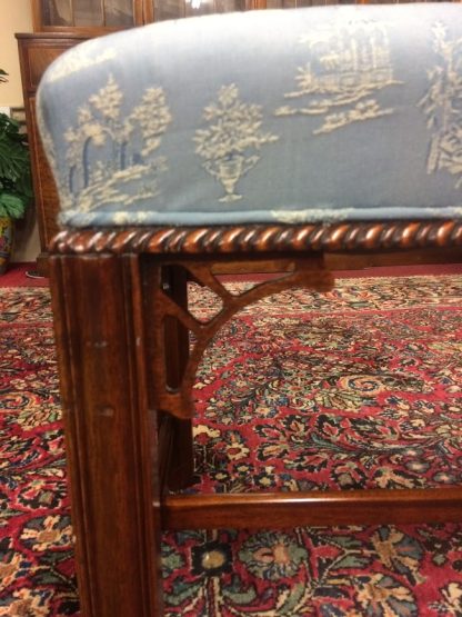Vintage Mahogany Bench, Chippendale Style Bench, End of Bed Bench