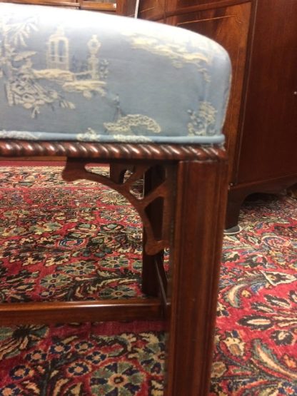 Vintage Mahogany Bench, Chippendale Style Bench, End of Bed Bench