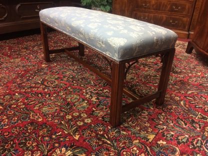 Vintage Mahogany Bench, Chippendale Style Bench, End of Bed Bench