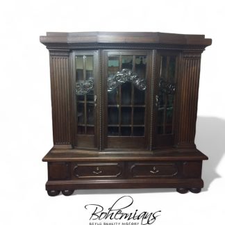 Monumental Antique Bookcase, Oak Bookcase Cabinet, Large Bookcase
