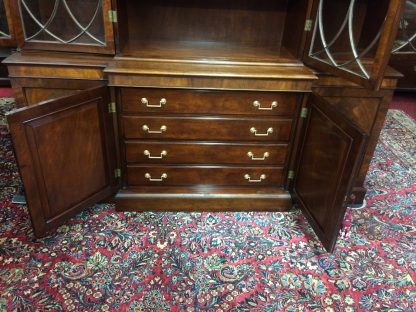 Vintage Mahogany Breakfront, China Cabinet, Federal Style Cabinet - Image 8