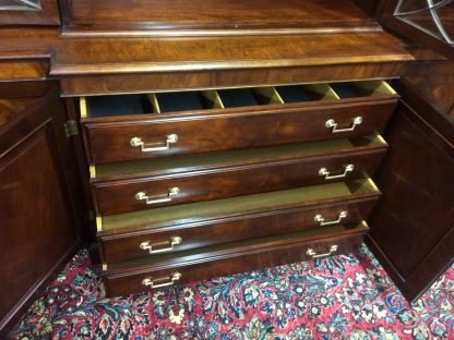Vintage Mahogany Breakfront, China Cabinet, Federal Style Cabinet - Image 7