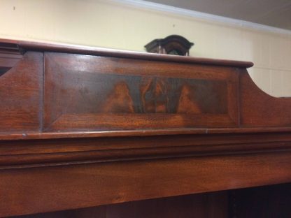 Antique Empire Hutch Cabinet, Federal Revival Cabinet, Mahogany China Cabinet, Two Piece China Cabinet - Image 7