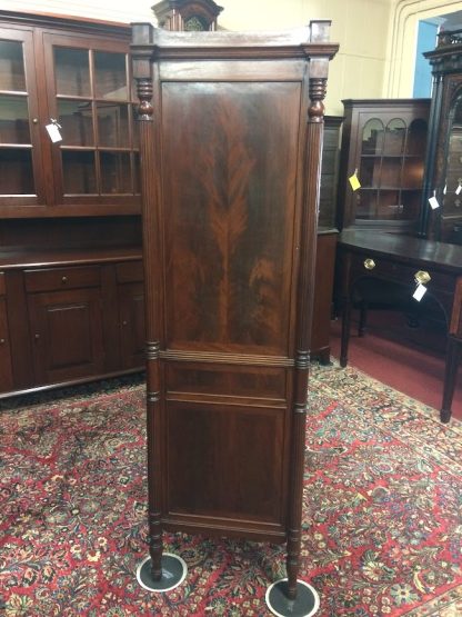 Antique Empire Hutch Cabinet, Federal Revival Cabinet, Mahogany China Cabinet, Two Piece China Cabinet - Image 6