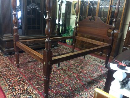 Antique Poster Bed, Early Mahogany Bed, Rope Bed Antique - Image 7