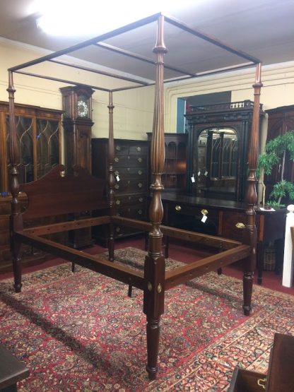 Antique Poster Bed, Early Mahogany Bed, Rope Bed Antique