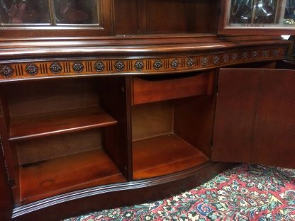 Antique Mahogany China Cabinet, Bubble Glass China Cabinet, Federal Revival China Cabinet - Image 4
