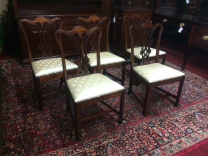 Chippendale Chairs, Mahogany Dining Chairs, Vintage Dining Chairs Set of Five