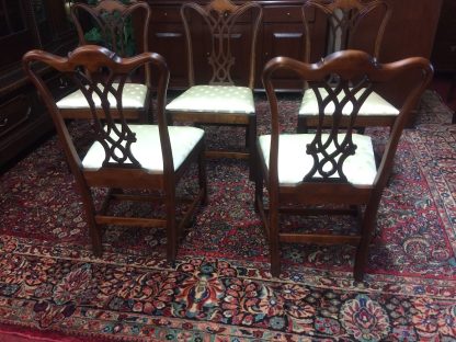 Chippendale Chairs, Mahogany Dining Chairs, Vintage Dining Chairs Set of Five - Image 6