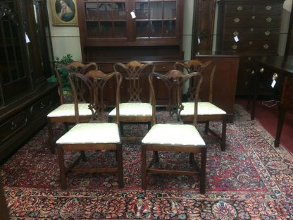 Chippendale Chairs, Mahogany Dining Chairs, Vintage Dining Chairs Set of Five - Image 4