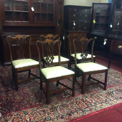 Chippendale Chairs, Mahogany Dining Chairs, Vintage Dining Chairs Set of Five - Image 3