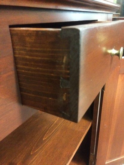 Vintage Corner Cabinet, Narrow Corner Cabinet attributed to Tom Seely Furniture, Two Piece Corner Cabinet - Image 9