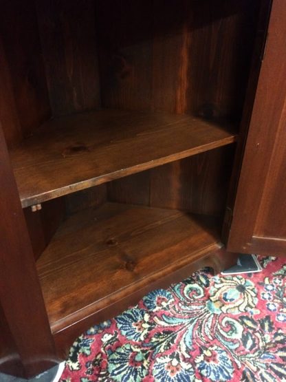 Vintage Corner Cabinet, Narrow Corner Cabinet attributed to Tom Seely Furniture, Two Piece Corner Cabinet - Image 8