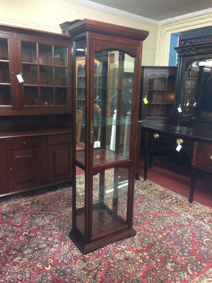 Vintage Curio Cabinet, Glass and Cherry Curio Cabinet, Display Cabinet - Image 5
