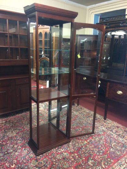 Vintage Curio Cabinet, Glass and Cherry Curio Cabinet, Display Cabinet - Image 4