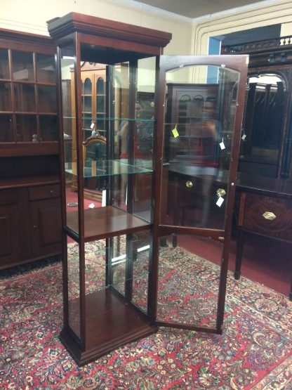 Vintage Curio Cabinet, Glass and Cherry Curio Cabinet, Display Cabinet - Image 3