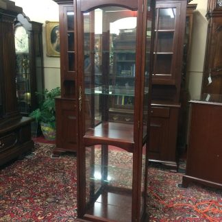 Vintage Curio Cabinet, Glass and Cherry Curio Cabinet, Display Cabinet