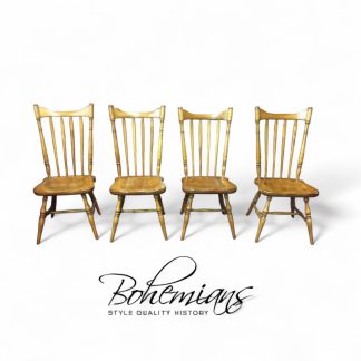 Vintage Cushman Dining Chairs, Wooden Dining Chairs, Set of Four