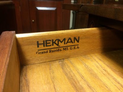 Vintage Federal End Tables, Mahogany End Tables, Inlaid Federal Accent Tables, Hekman Furniture - Image 4