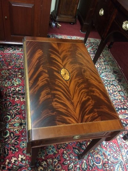 Vintage Federal End Tables, Mahogany End Tables, Inlaid Federal Accent Tables, Hekman Furniture - Image 7