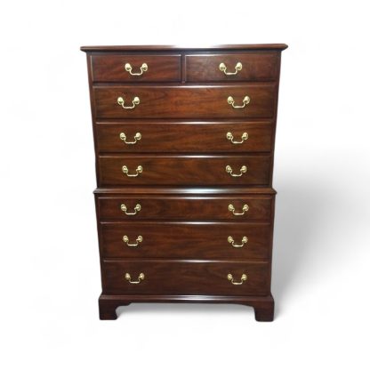 Pre-Owned Henkel Harris Tall Chest, Chest of Drawers, Mahogany Tall Chest Finish 29 Henkel Harris
