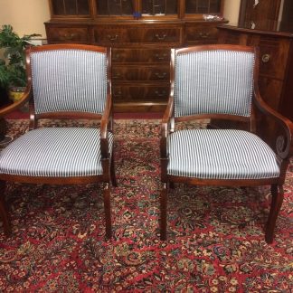 Vintage Hickory Chair Arm Chairs, Scroll Arm Chairs, The Pair