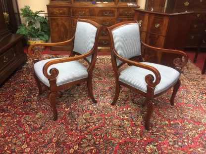 Vintage Hickory Chair Arm Chairs, Scroll Arm Chairs, The Pair