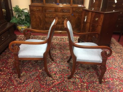 Vintage Hickory Chair Arm Chairs, Scroll Arm Chairs, The Pair - Image 4