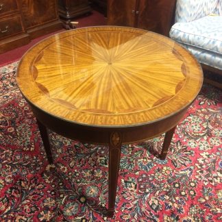 Inlaid Round Accent Table, Federal Style Accent Table, Side Table