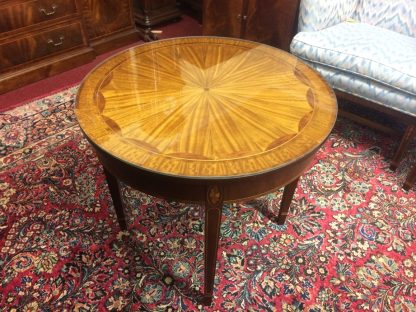 Inlaid Round Accent Table, Federal Style Accent Table, Side Table