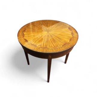 Inlaid Round Accent Table, Federal Style Accent Table, Side Table