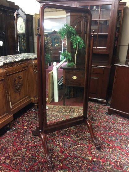 Antique Empire Cheval Mirror, Dressing Mirror, Tilting Mirror with Stand, Standing Mirror