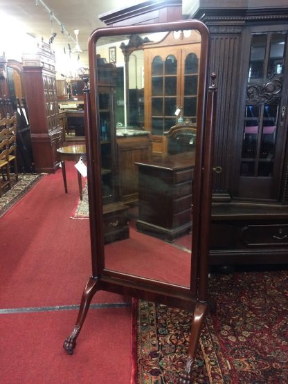 Antique Empire Cheval Mirror, Dressing Mirror, Tilting Mirror with Stand, Standing Mirror - Image 5