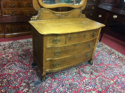 Antique Oak Dresser, Late 1800s Oak Dresser, Antique Dresser with Mirror - Image 7