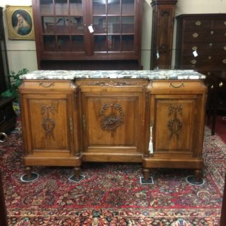 Antique Marble Top Buffet, French Sideboard Buffet, Antique Buffet