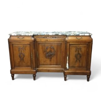 Antique Marble Top Buffet, French Sideboard Buffet, Antique Buffet